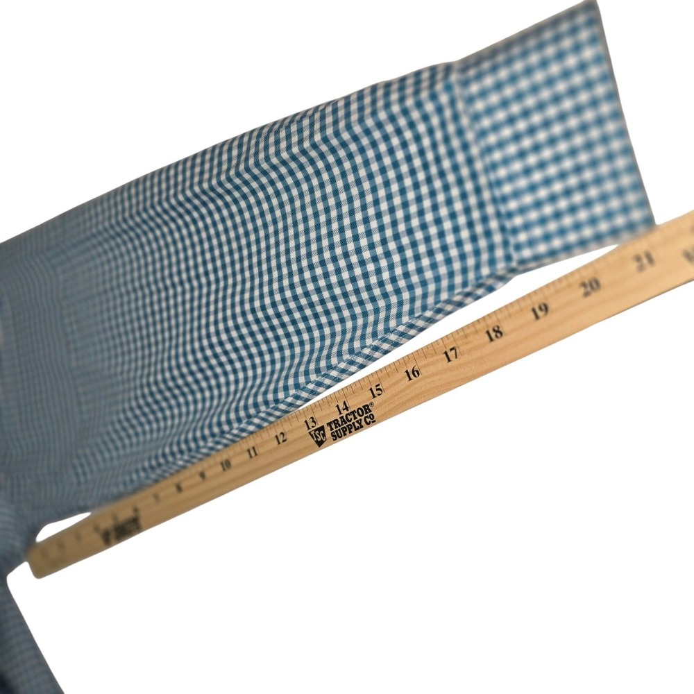 Brooks Brothers Madison Mens L Blue Gingham Checkered Button Down Shirt Non Iron - Picture 7 of 9